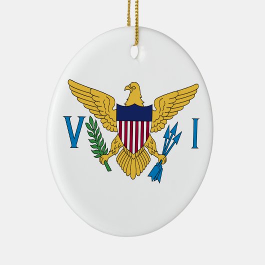 Vlag van de Amerikaanse Maagdeneilanden Keramisch Ornament (Rechts)