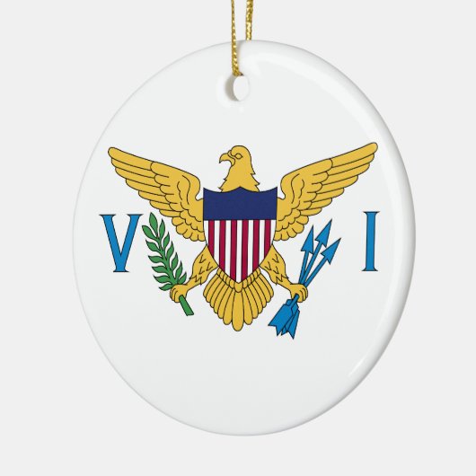 Vlag van de Amerikaanse Maagdeneilanden Keramisch Ornament (Links)