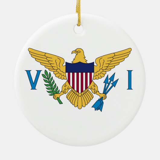 Vlag van de Amerikaanse Maagdeneilanden Keramisch Ornament (Achterkant)