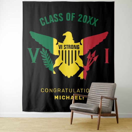 Vlag van de Amerikaanse Maagdeneilanden, klasse va Wandkleed (In situ)