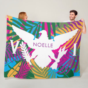 Vlag van de Amerikaanse Maagdeneilanden, kleurrijk Fleece Deken