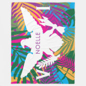 Vlag van de Amerikaanse Maagdeneilanden, kleurrijk Fleece Deken (Voorkant)