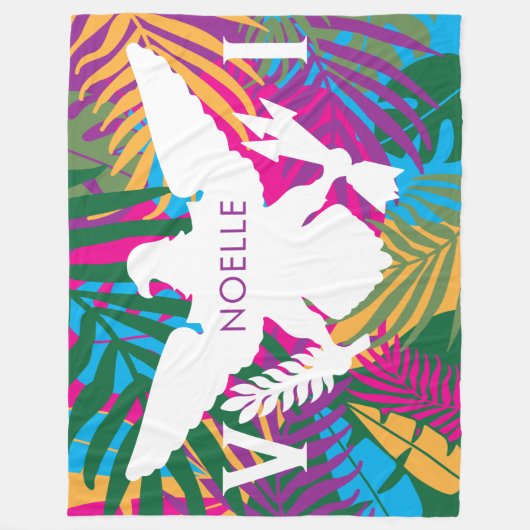 Vlag van de Amerikaanse Maagdeneilanden, kleurrijk Fleece Deken (Voorkant)