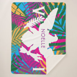 Vlag van de Amerikaanse Maagdeneilanden, kleurrijk Sherpa Deken