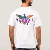 Vlag van de Amerikaanse Maagdeneilanden, kleurrijk T-shirt (Achterkant)