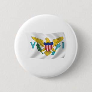 Vlag van de Amerikaanse Maagdeneilanden Knop Ronde Button 5,7 Cm