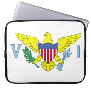 Vlag van de Amerikaanse Maagdeneilanden Laptop Sleeve