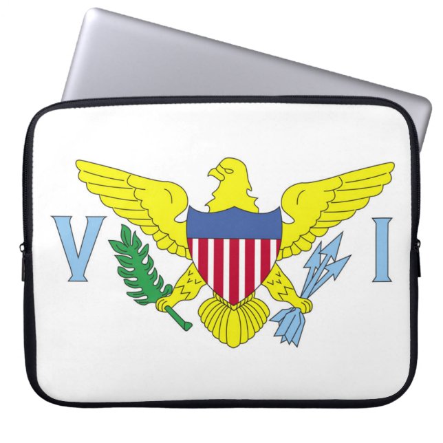 Vlag van de Amerikaanse Maagdeneilanden Laptop Sleeve (Voorkant)