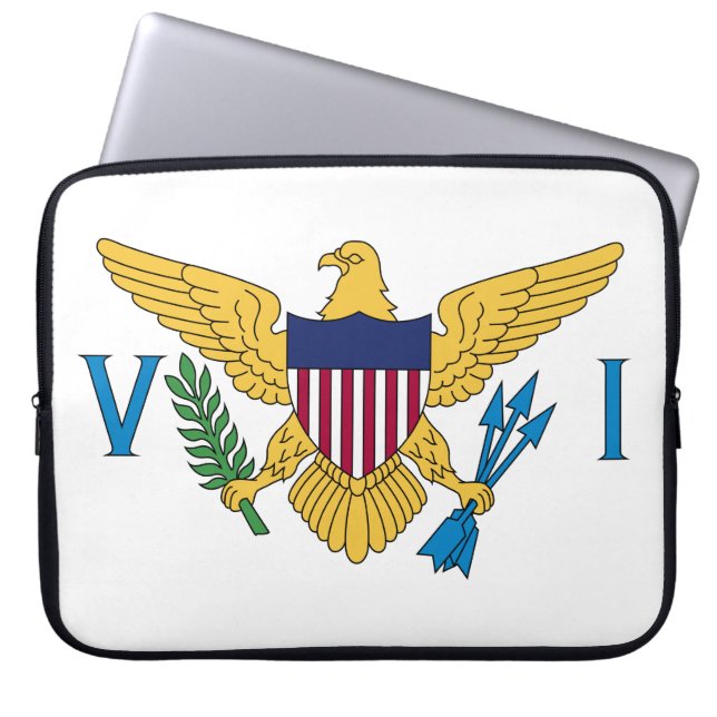 Vlag van de Amerikaanse Maagdeneilanden Laptop Sleeve (Voorkant)
