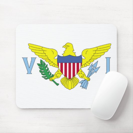 Vlag van de Amerikaanse Maagdeneilanden Muismat (Met muis)