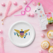 Vlag van de Amerikaanse Maagdeneilanden Papieren Bordje (Feest)