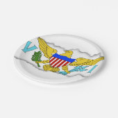 vlag van de Amerikaanse Maagdeneilanden Papieren Bordje (Gekanteld)