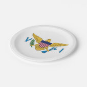 Vlag van de Amerikaanse Maagdeneilanden Papieren Bordje (Gekanteld)