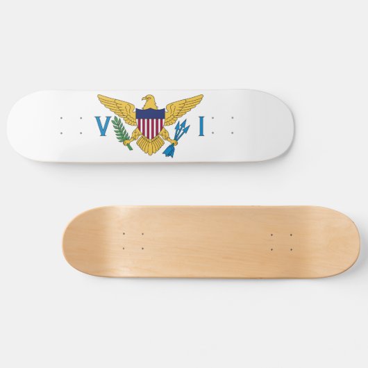 Vlag van de Amerikaanse Maagdeneilanden Persoonlijk Skateboard (Horizontaal)