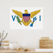 Vlag van de Amerikaanse Maagdeneilanden Poster (Keuken)