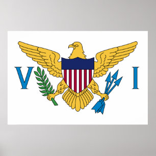 Vlag van de Amerikaanse Maagdeneilanden Poster