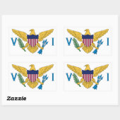 Vlag van de Amerikaanse Maagdeneilanden Rechthoekige Sticker (Vel)