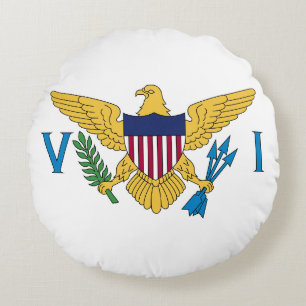 Vlag van de Amerikaanse Maagdeneilanden Rond Kussen