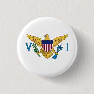 Vlag van de Amerikaanse Maagdeneilanden Ronde Button 3,2 Cm