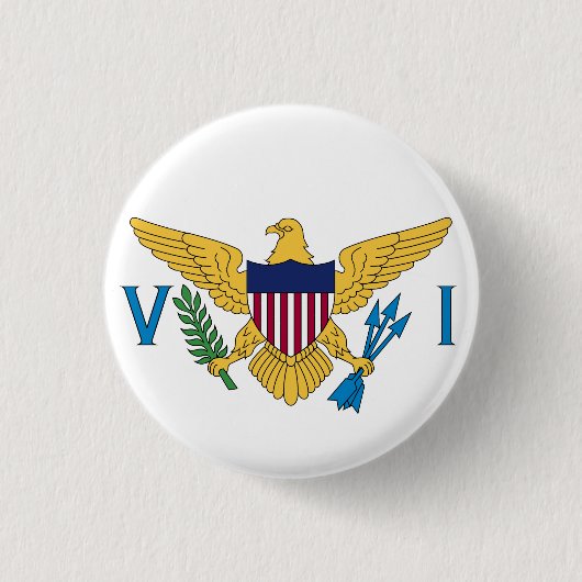Vlag van de Amerikaanse Maagdeneilanden Ronde Button 3,2 Cm (Voorkant)
