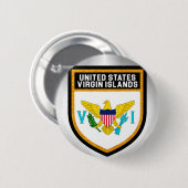 Vlag van de Amerikaanse Maagdeneilanden Ronde Button 5,7 Cm (Voorkant /achterkant)