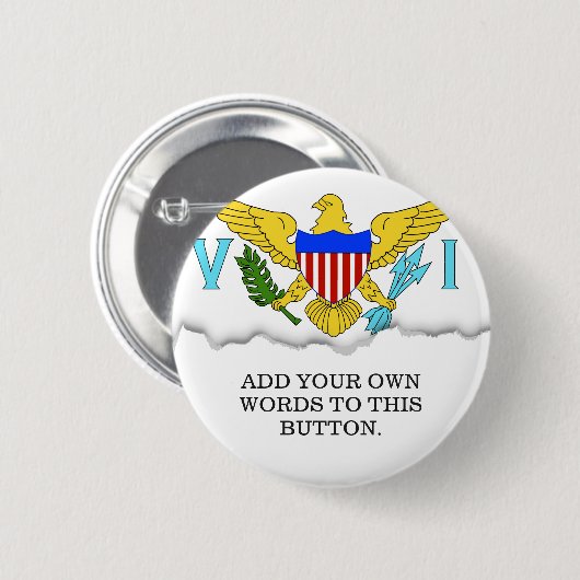 vlag van de Amerikaanse Maagdeneilanden Ronde Button 5,7 Cm (Voorkant /achterkant)