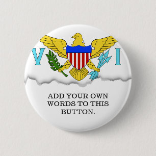 vlag van de Amerikaanse Maagdeneilanden Ronde Button 5,7 Cm