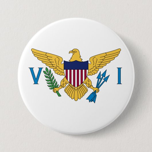Vlag van de Amerikaanse Maagdeneilanden Ronde Button 7,6 Cm (Voorkant)