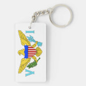 vlag van de Amerikaanse Maagdeneilanden Sleutelhanger (achterkant)