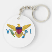Vlag van de Amerikaanse Maagdeneilanden Sleutelhanger (Achterkant)