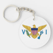 Vlag van de Amerikaanse Maagdeneilanden Sleutelhanger (Voorkant)