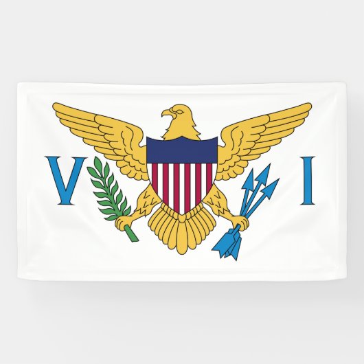 Vlag van de Amerikaanse Maagdeneilanden Spandoek (Horizontaal)
