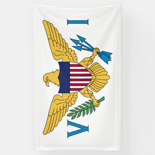 Vlag van de Amerikaanse Maagdeneilanden Spandoek (Verticaal)