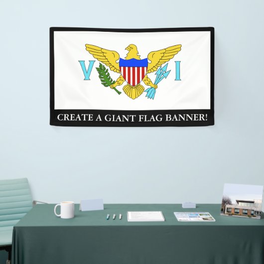 vlag van de Amerikaanse Maagdeneilanden Spandoek (Beurs)