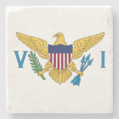 Vlag van de Amerikaanse Maagdeneilanden Stenen Onderzetter (Voorkant)