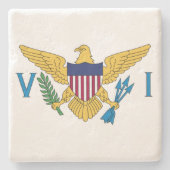 Vlag van de Amerikaanse Maagdeneilanden Stenen Onderzetter (Voorkant)