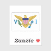 Vlag van de Amerikaanse Maagdeneilanden Sticker (Vel)
