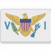 Vlag van de Amerikaanse Maagdeneilanden Sticker (Voorkant)