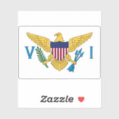 Vlag van de Amerikaanse Maagdeneilanden Sticker (Vel)