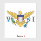 Vlag van de Amerikaanse Maagdeneilanden Sticker (Vel)