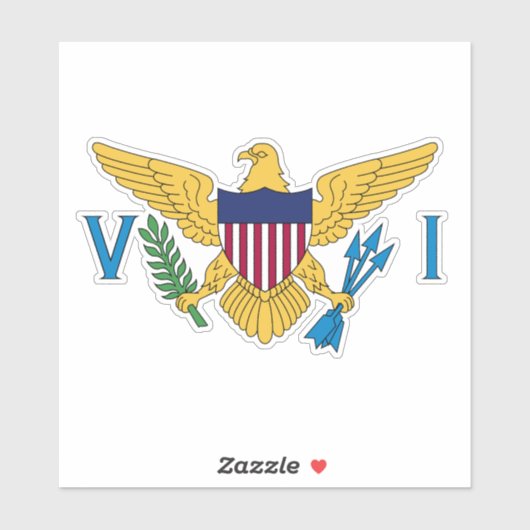 Vlag van de Amerikaanse Maagdeneilanden Sticker (Vel)