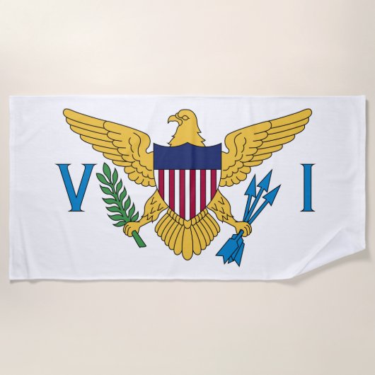 Vlag van de Amerikaanse Maagdeneilanden Strandlaken (Voorkant)