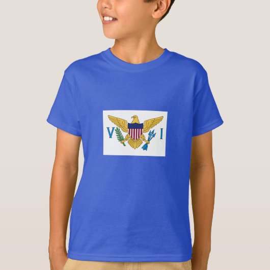 Vlag van de Amerikaanse Maagdeneilanden T-shirt (Voorkant)