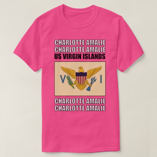 Vlag van de Amerikaanse Maagdeneilanden T-shirt (Design voorkant)