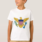 Vlag van de Amerikaanse Maagdeneilanden T-shirt (Voorkant)