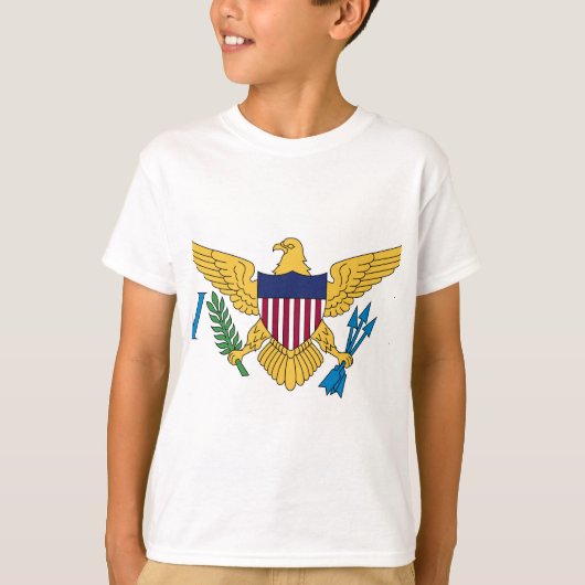 Vlag van de Amerikaanse Maagdeneilanden T-shirt (Voorkant)