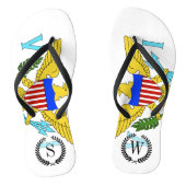 vlag van de Amerikaanse Maagdeneilanden Teenslippers (Voetbed)