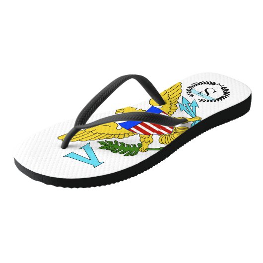 vlag van de Amerikaanse Maagdeneilanden Teenslippers (Schuin)