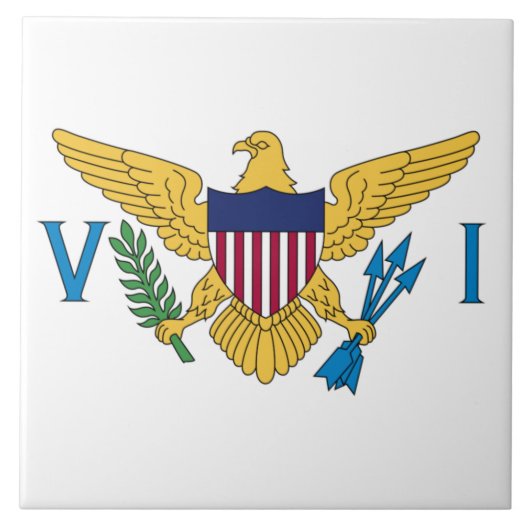 Vlag van de Amerikaanse Maagdeneilanden Tegeltje (Voorkant)