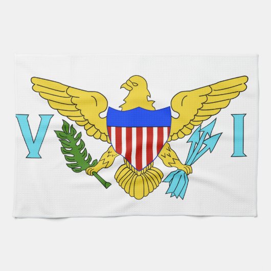 vlag van de Amerikaanse Maagdeneilanden Theedoek (Horizontaal)